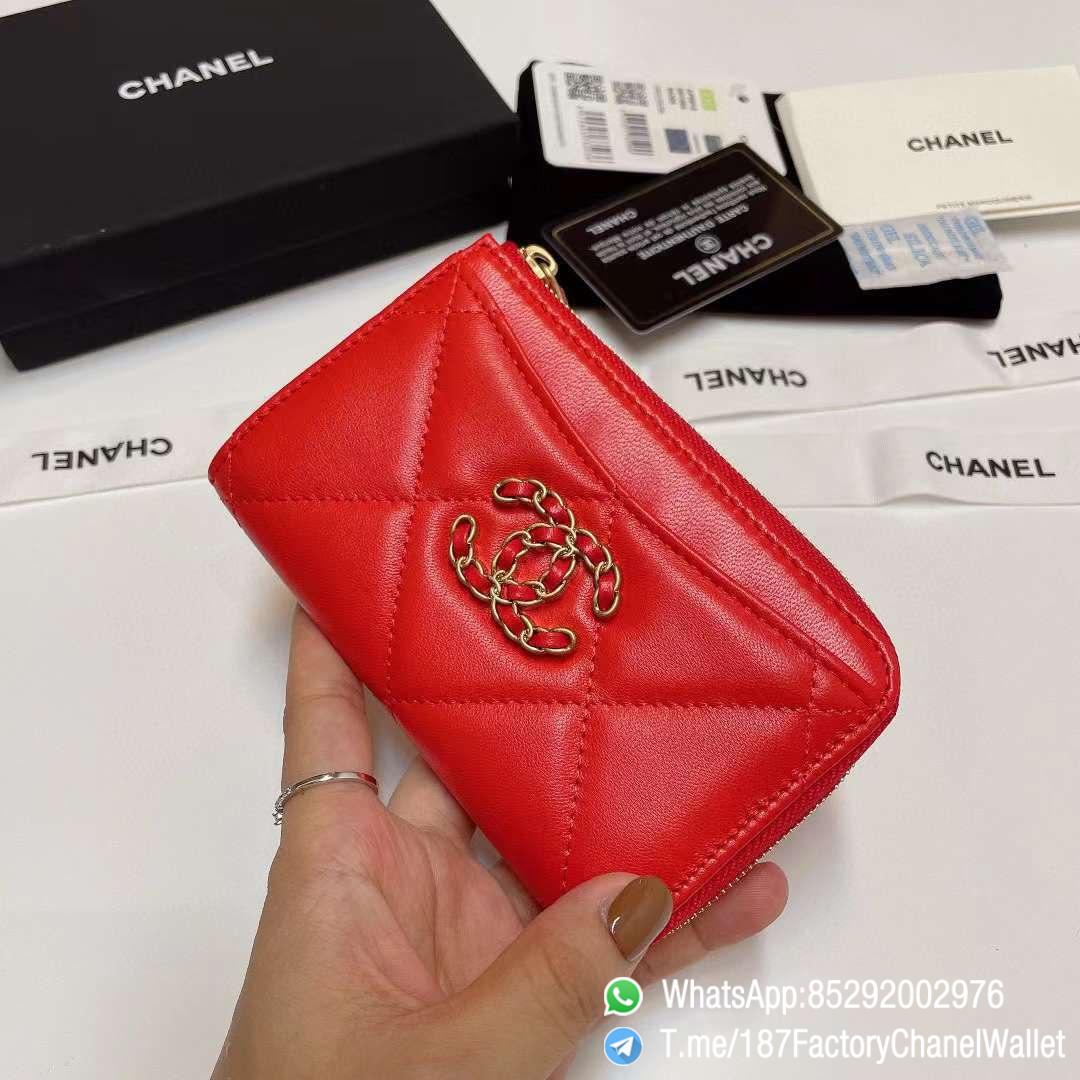 187 Factory Chanel W2allet 19 Zipped Card Holder Bright Red Gold Tone Ruthenium Finish Metal 0 187 Factory Chanel W2allet 19 Zipped Card Holder Bright Red Gold Tone Ruthenium Finish Metal 0