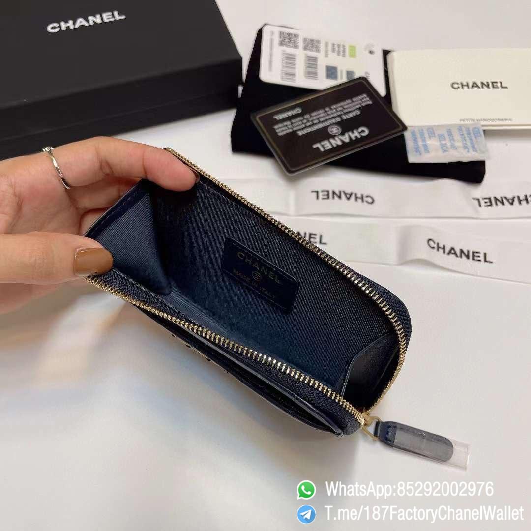 187 Factory Chanel Wallet 19 Zipped Card Holder Abysse Blue Gold Tone Ruthenium Finish Metal 06 187 Factory Chanel Wallet 19 Zipped Card Holder Abysse Blue Gold Tone Ruthenium Finish Metal 06
