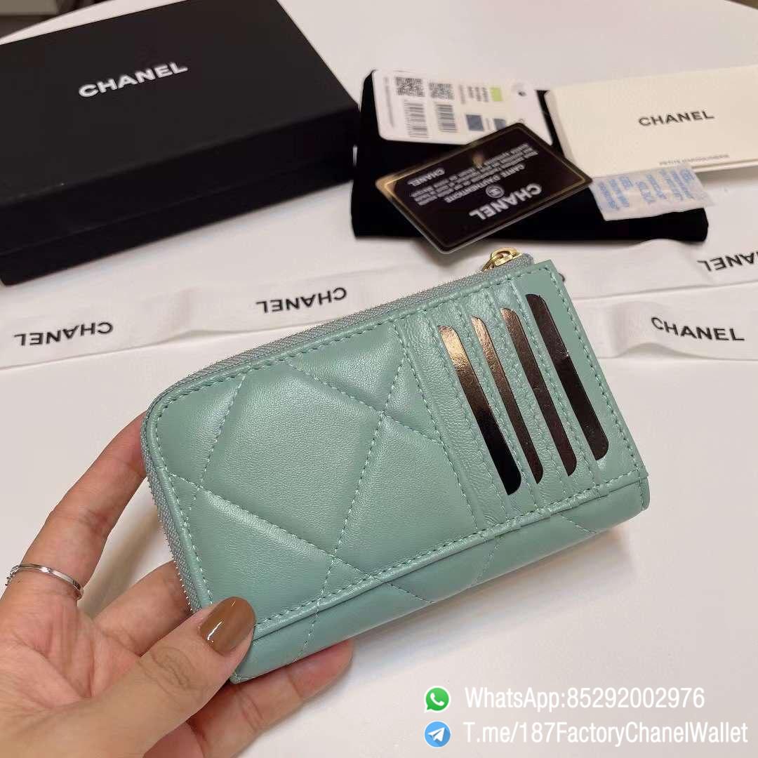 187 Factory Chanel Wallet 19 Zipped Card Holder Aqua Gold Tone Ruthenium Finish Metal 03 187 Factory Chanel Wallet 19 Zipped Card Holder Aqua Gold Tone Ruthenium Finish Metal 03