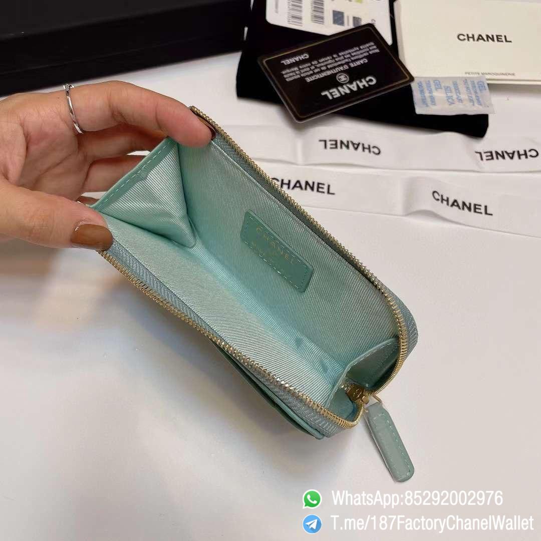 187 Factory Chanel Wallet 19 Zipped Card Holder Aqua Gold Tone Ruthenium Finish Metal 08 187 Factory Chanel Wallet 19 Zipped Card Holder Aqua Gold Tone Ruthenium Finish Metal 08