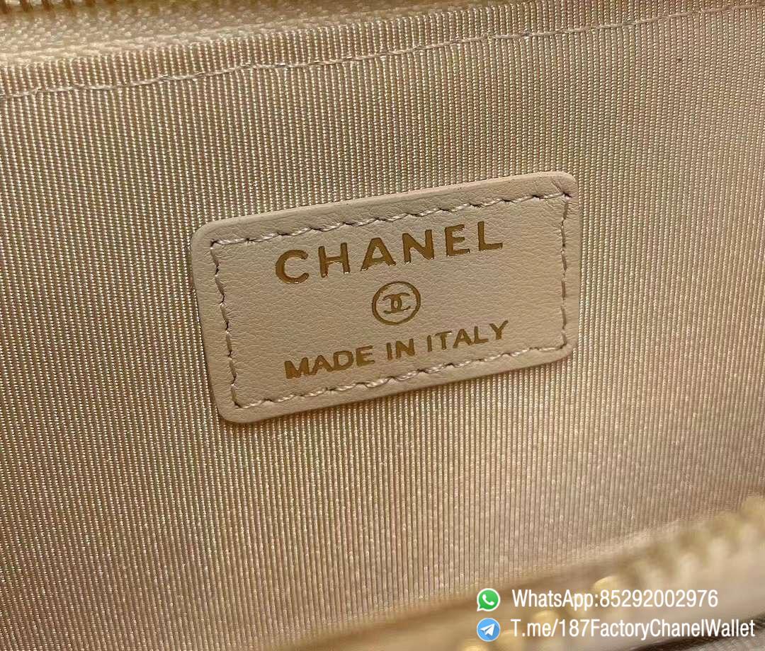 187 Factory Chanel Wallet 19 Zipped Card Holder Beige Gold Tone Ruthenium Finish Metal 09 187 Factory Chanel Wallet 19 Zipped Card Holder Beige Gold Tone Ruthenium Finish Metal 09