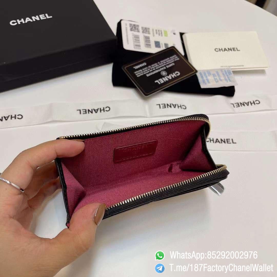 187 Factory Chanel Wallet 19 Zipped Card Holder Black Gold Tone Ruthenium Finish Metal 07 187 Factory Chanel Wallet 19 Zipped Card Holder Black Gold Tone Ruthenium Finish Metal 07