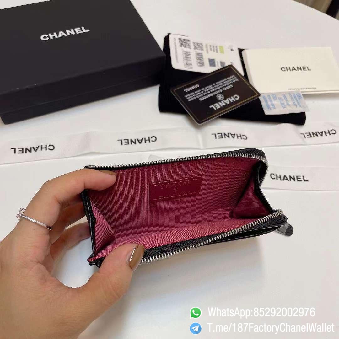 187 Factory Chanel Wallet 19 Zipped Card Holder Black Silver Tone Ruthenium Finish Metal 07 187 Factory Chanel Wallet 19 Zipped Card Holder Black Silver Tone Ruthenium Finish Metal 07