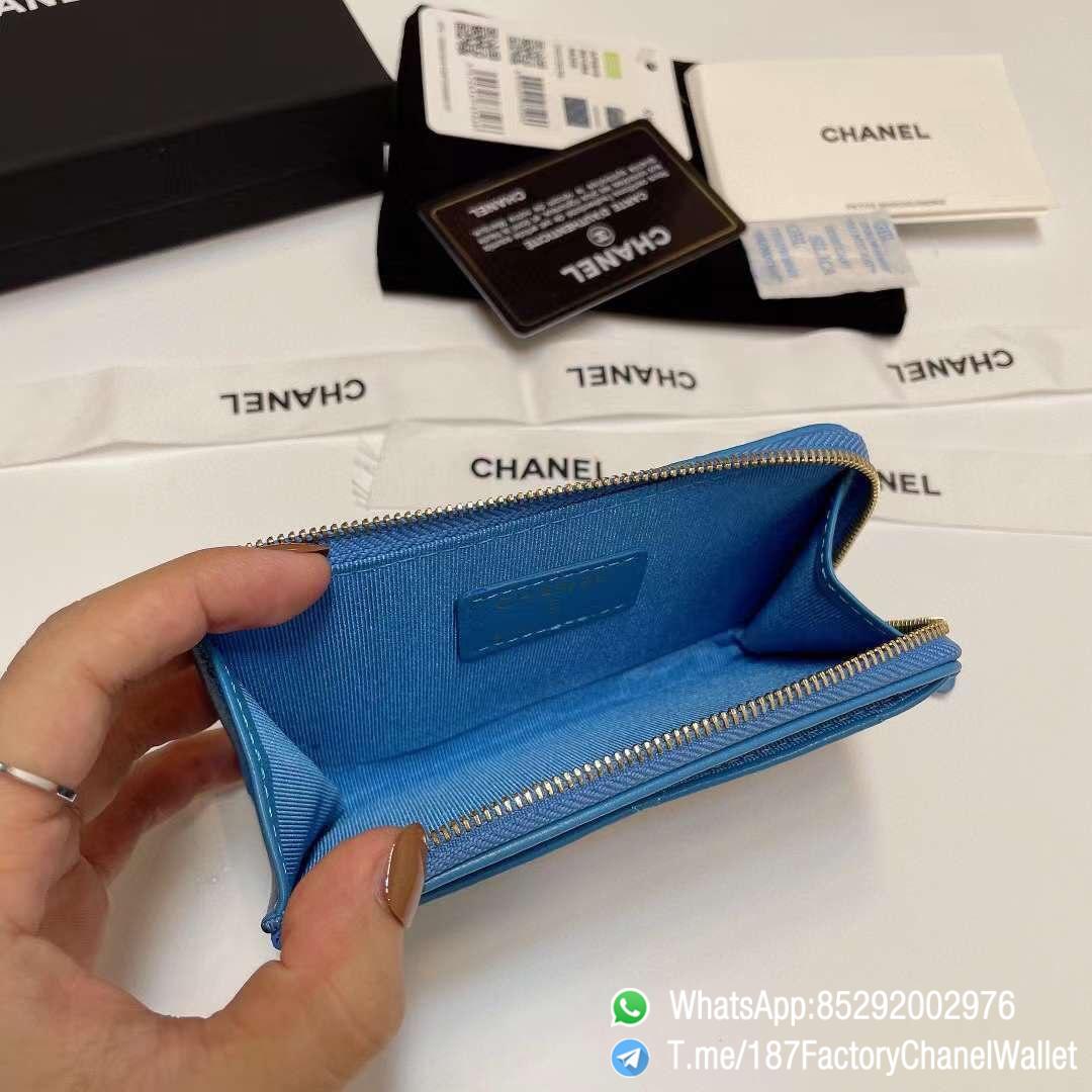 187 Factory Chanel Wallet 19 Zipped Card Holder Blue Gold Tone Ruthenium Finish Metal 07 187 Factory Chanel Wallet 19 Zipped Card Holder Blue Gold Tone Ruthenium Finish Metal 07