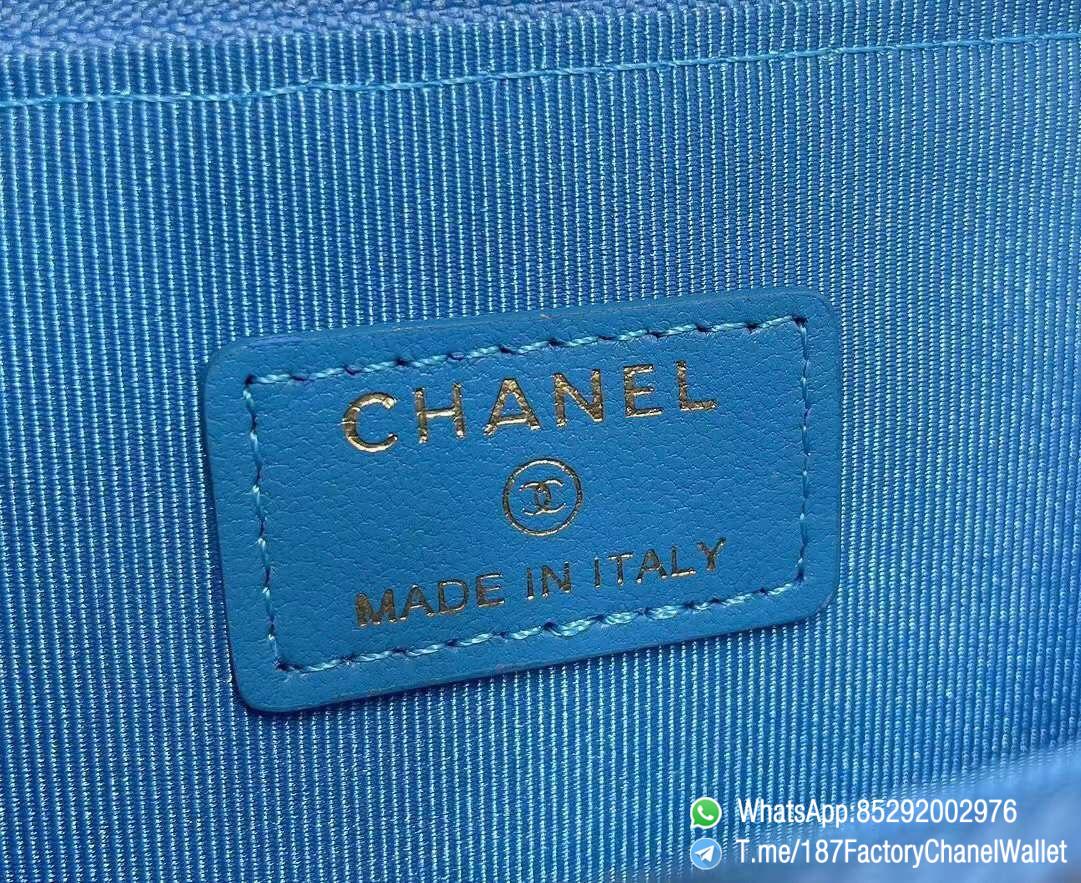 187 Factory Chanel Wallet 19 Zipped Card Holder Blue Gold Tone Ruthenium Finish Metal 09 187 Factory Chanel Wallet 19 Zipped Card Holder Blue Gold Tone Ruthenium Finish Metal 09