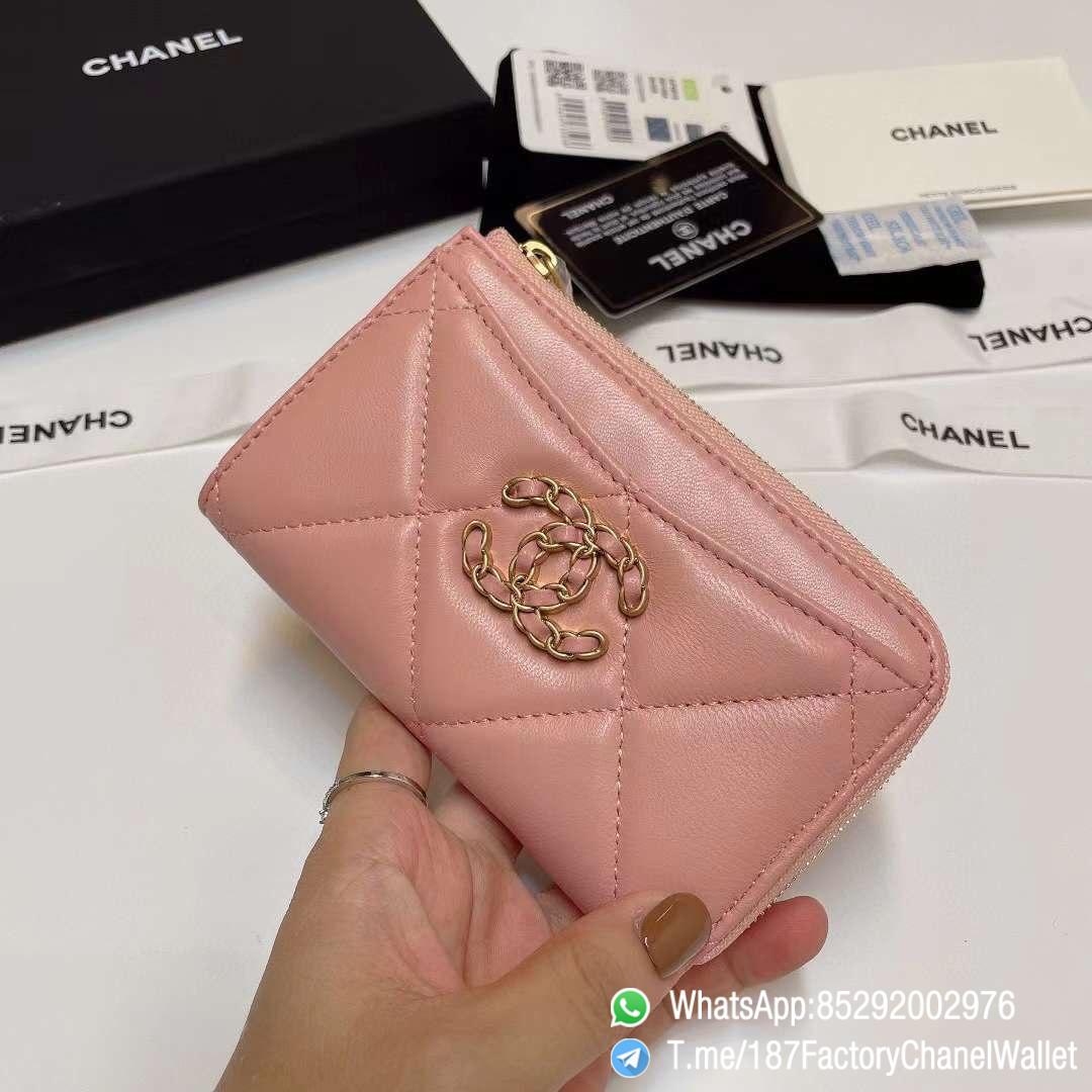 187 Factory Chanel Wallet 19 Zipped Card Holder Pink Gold Tone Ruthenium Finish Metal 02 187 Factory Chanel Wallet 19 Zipped Card Holder Pink Gold Tone Ruthenium Finish Metal 02