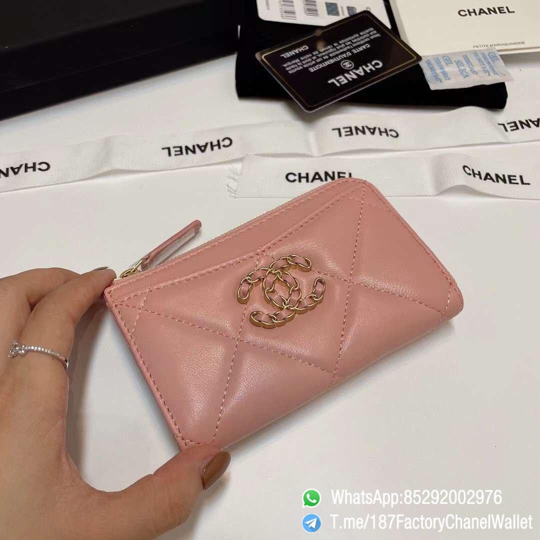 187 Factory Chanel Wallet 19 Zipped Card Holder Pink Gold Tone Ruthenium Finish Metal 03 187 Factory Chanel Wallet 19 Zipped Card Holder Pink Gold Tone Ruthenium Finish Metal 03