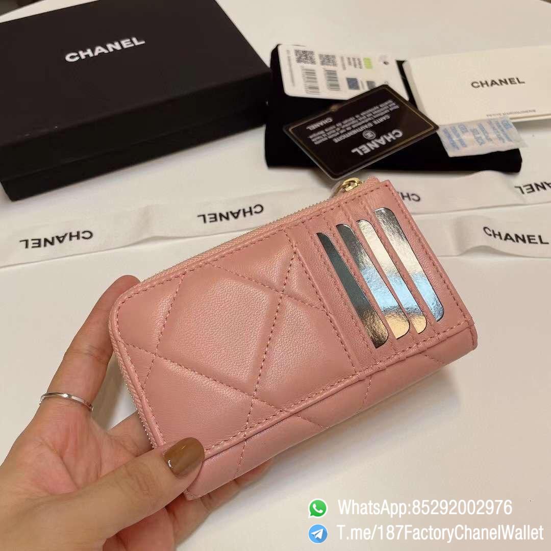 187 Factory Chanel Wallet 19 Zipped Card Holder Pink Gold Tone Ruthenium Finish Metal 04 187 Factory Chanel Wallet 19 Zipped Card Holder Pink Gold Tone Ruthenium Finish Metal 04