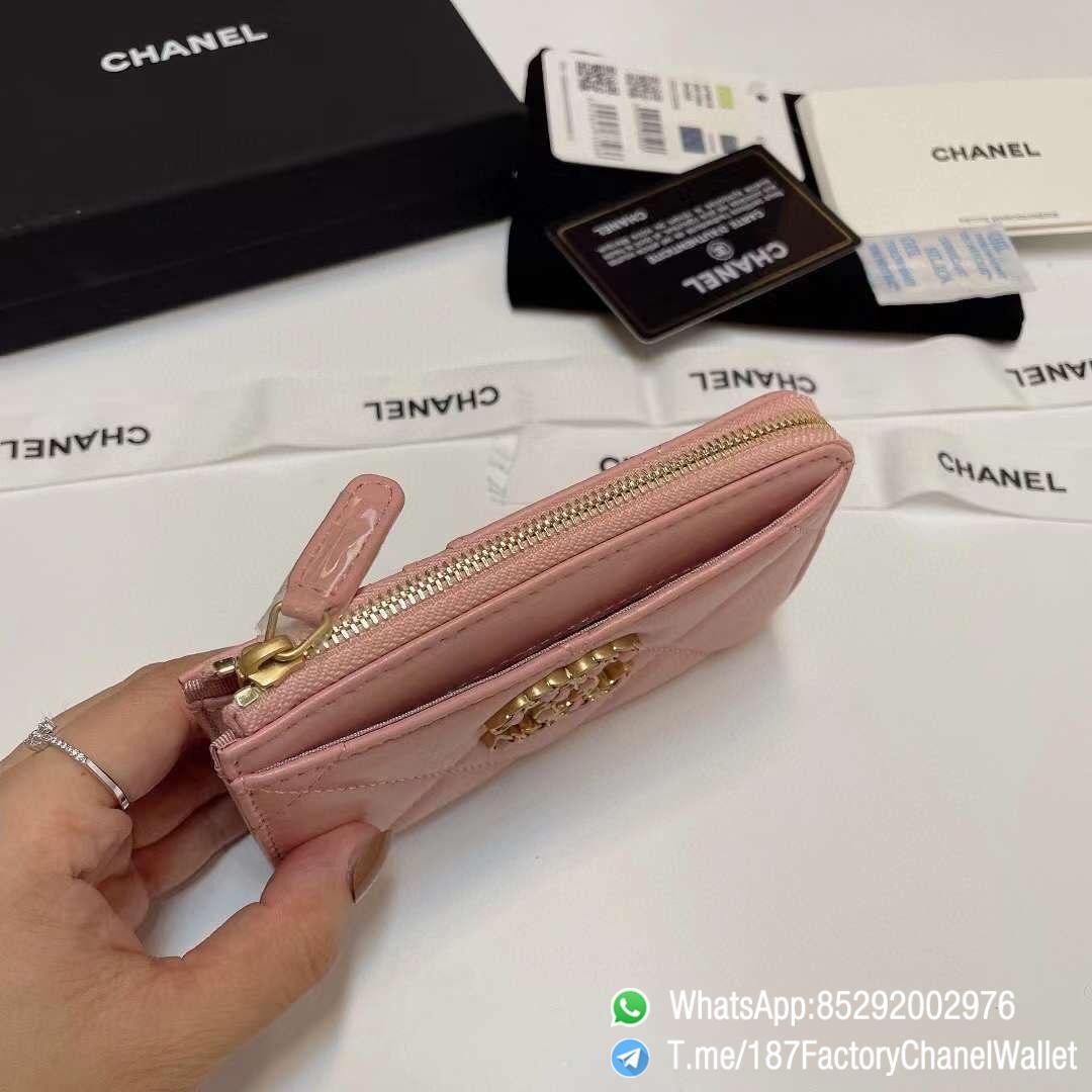 187 Factory Chanel Wallet 19 Zipped Card Holder Pink Gold Tone Ruthenium Finish Metal 05 187 Factory Chanel Wallet 19 Zipped Card Holder Pink Gold Tone Ruthenium Finish Metal 05