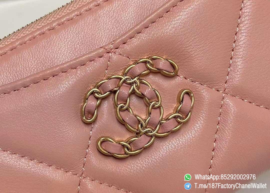 187 Factory Chanel Wallet 19 Zipped Card Holder Pink Gold Tone Ruthenium Finish Metal 07 187 Factory Chanel Wallet 19 Zipped Card Holder Pink Gold Tone Ruthenium Finish Metal 07