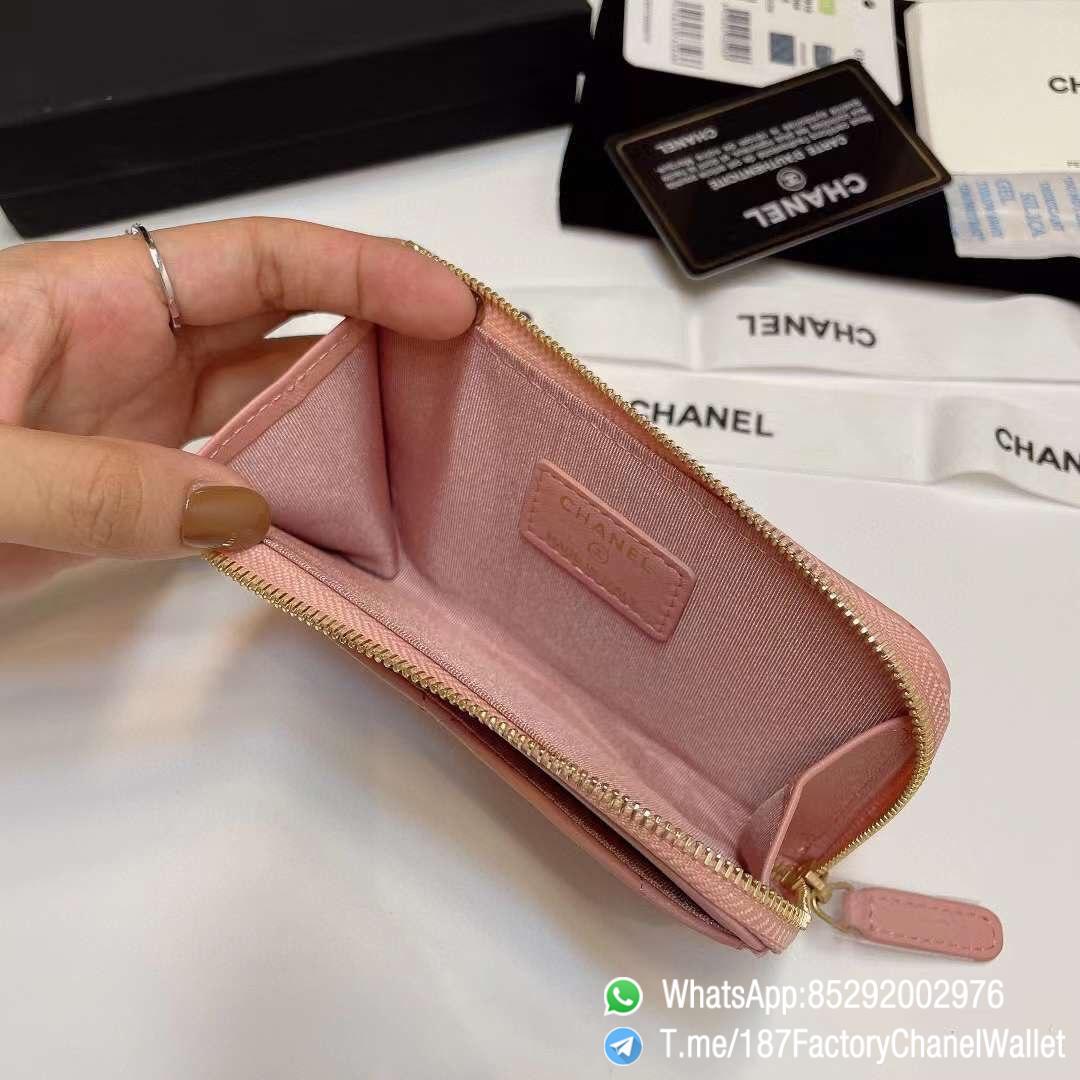 187 Factory Chanel Wallet 19 Zipped Card Holder Pink Gold Tone Ruthenium Finish Metal 08 187 Factory Chanel Wallet 19 Zipped Card Holder Pink Gold Tone Ruthenium Finish Metal 08