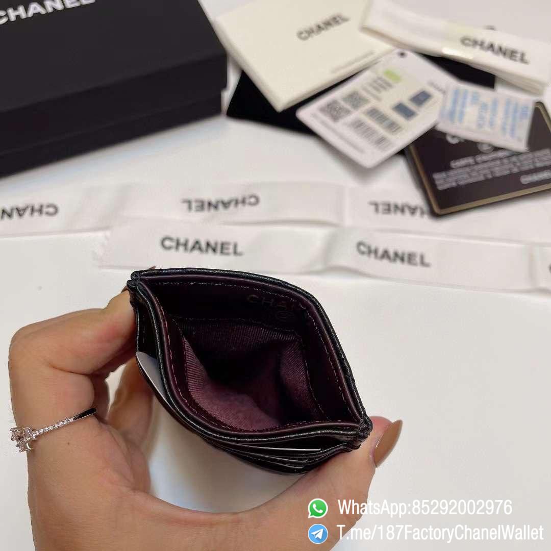 187 Factory Chanel Classic Card Holder Black Gold Tone Metal Shiny Lambskin 07 187 Factory Chanel Classic Card Holder Black Gold Tone Metal Shiny Lambskin 07