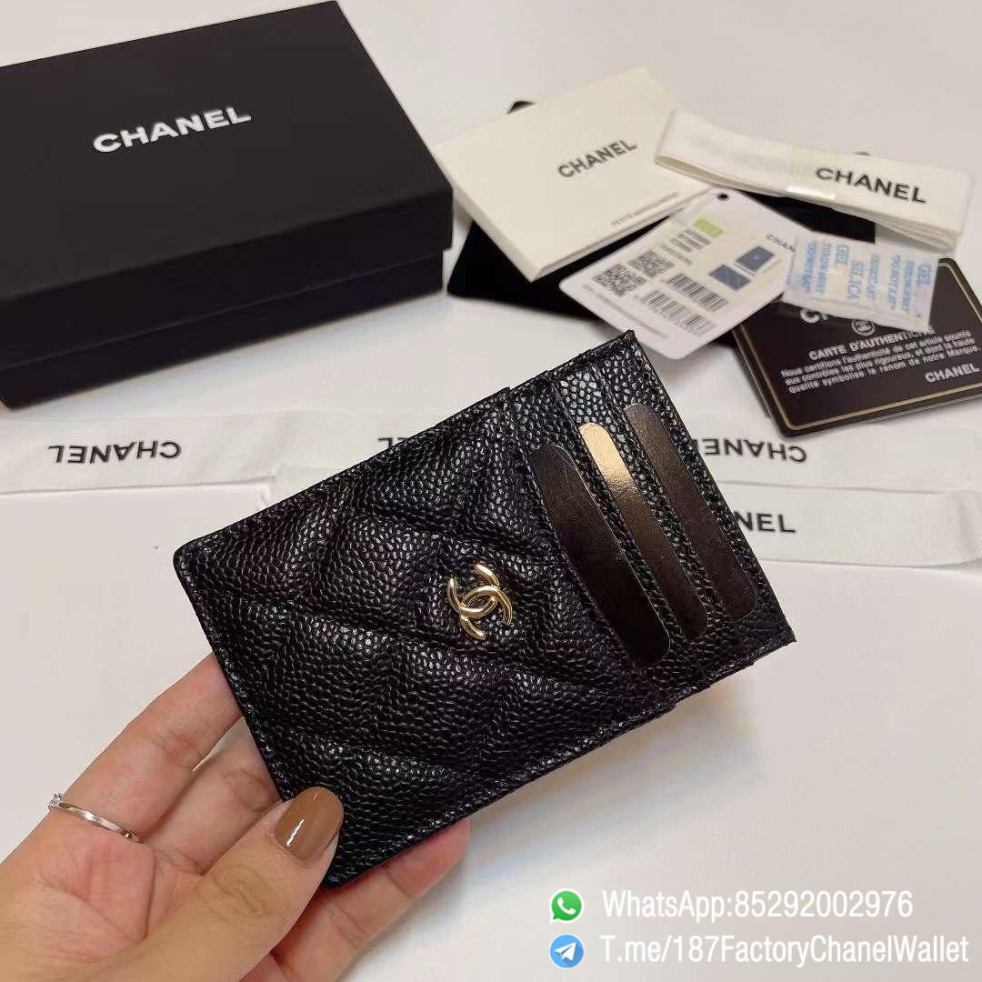 187 Factory Chanel Classic Card Holder Black Grained Calfskin Gold Tone Metal 02 1 187 Factory Chanel Classic Card Holder Black Grained Calfskin Gold Tone Metal 02 1