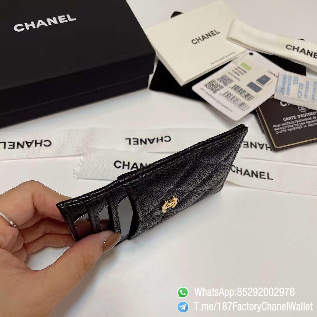 187 Factory Chanel Classic Card Holder Black Grained Calfskin Gold Tone Metal 06 1 187 Factory Chanel Classic Card Holder Black Grained Calfskin Gold Tone Metal 06 1