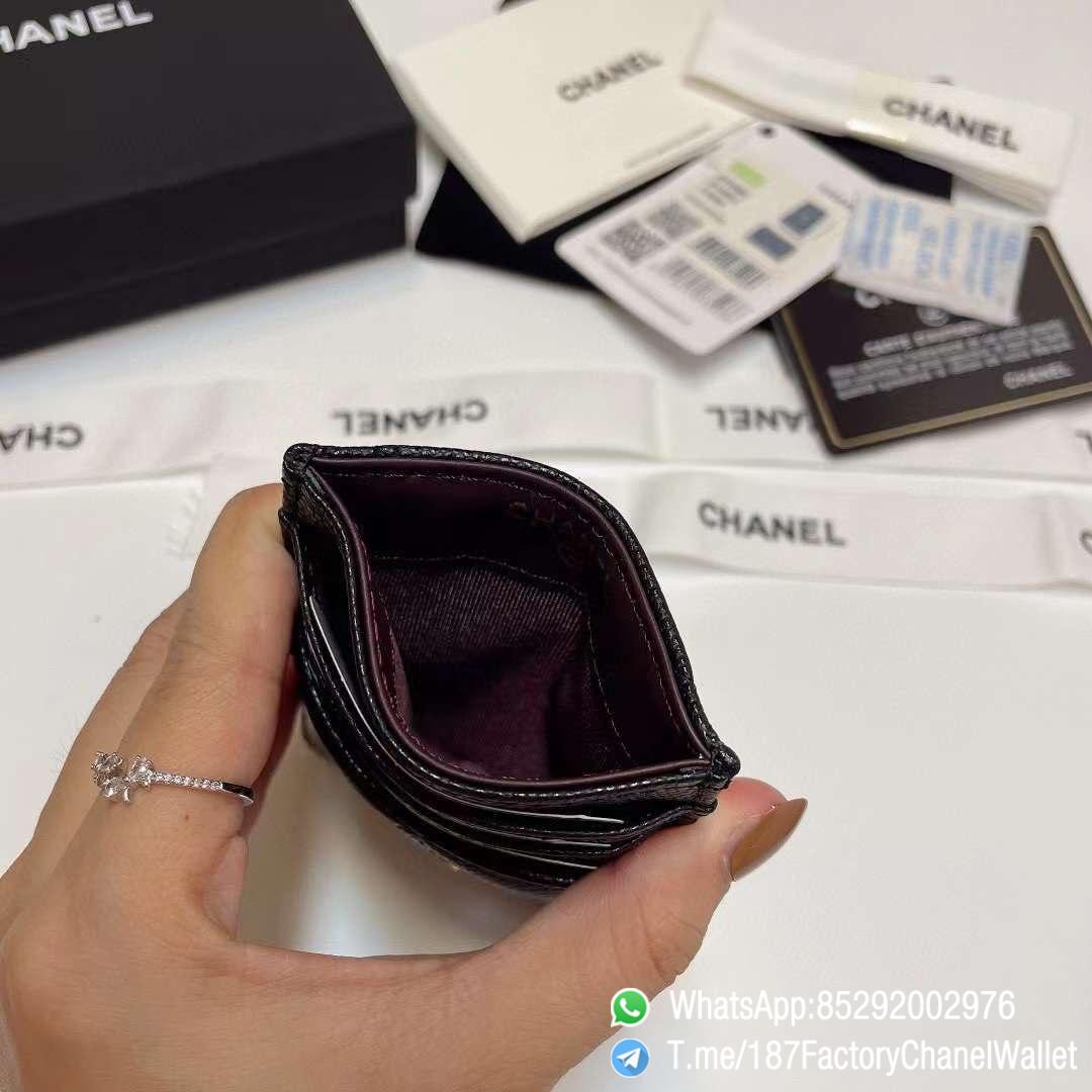 187 Factory Chanel Classic Card Holder Black Grained Calfskin Gold Tone Metal 07 187 Factory Chanel Classic Card Holder Black Grained Calfskin Gold Tone Metal 07