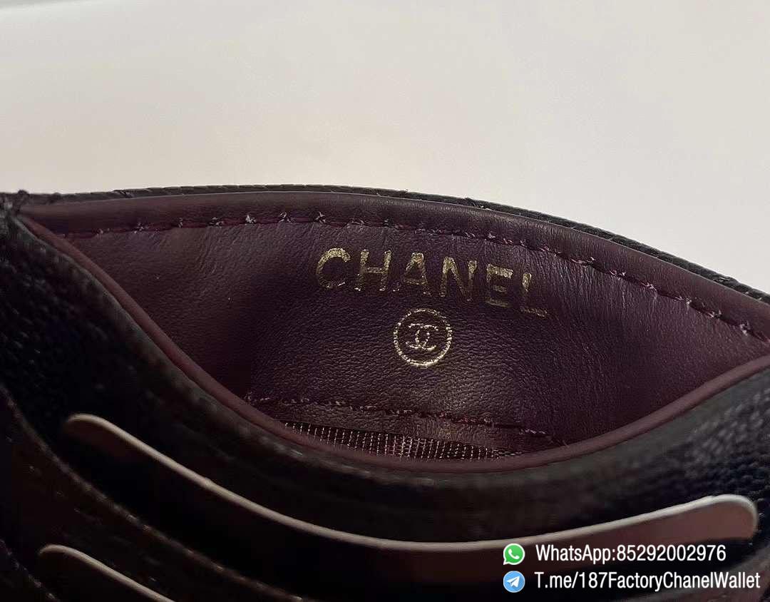 187 Factory Chanel Classic Card Holder Black Grained Calfskin Gold Tone Metal 08 187 Factory Chanel Classic Card Holder Black Grained Calfskin Gold Tone Metal 08