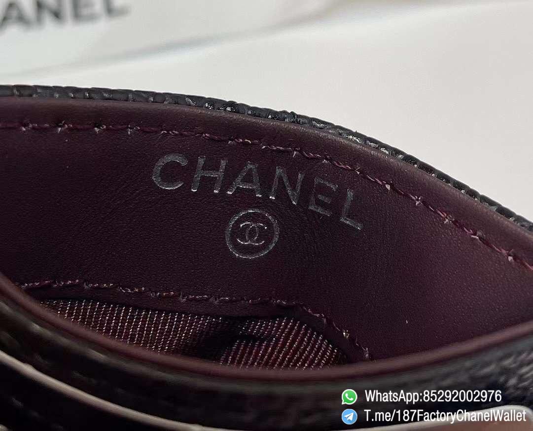187 Factory Chanel Classic Card Holder Black Grained Calfskin Silver Tone Metal 08 187 Factory Chanel Classic Card Holder Black Grained Calfskin Silver Tone Metal 08