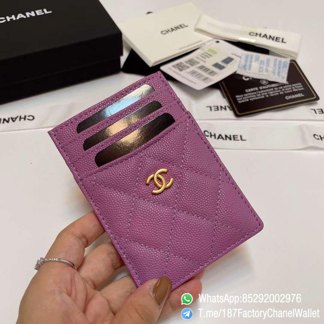 187 Factory Chanel Classic Card Holder Cyclamen Purple Grained Shiny Gold Tone Metal 01 187 Factory Chanel Classic Card Holder Cyclamen Purple Grained Shiny Gold Tone Metal 01