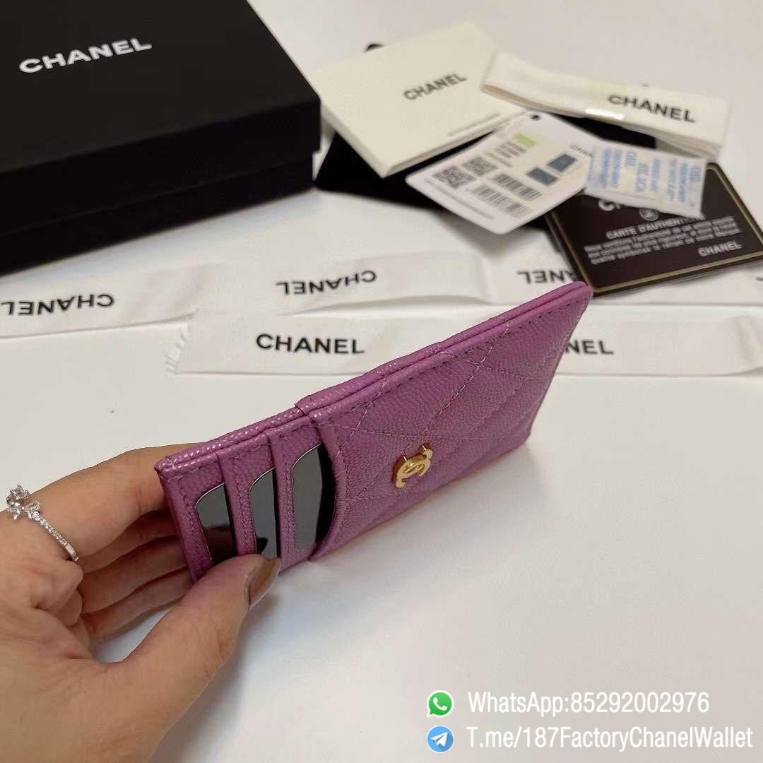 187 Factory Chanel Classic Card Holder Cyclamen Purple Grained Shiny Gold Tone Metal 06 187 Factory Chanel Classic Card Holder Cyclamen Purple Grained Shiny Gold Tone Metal 06