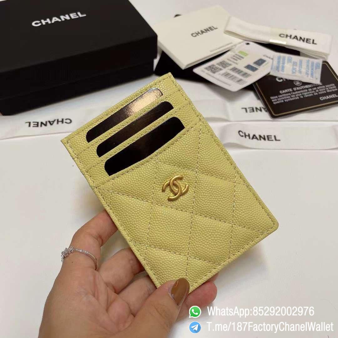 187 Factory Chanel Classic Card Holder Jaune Poussin Yellow Grained Shiny Gold Tone Metal 01 187 Factory Chanel Classic Card Holder Jaune Poussin Yellow Grained Shiny Gold Tone Metal 01