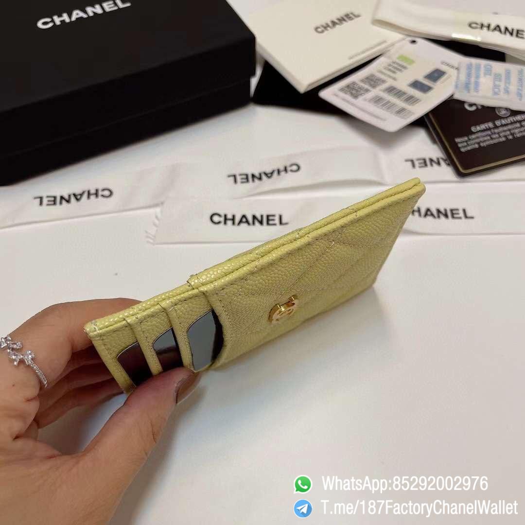 187 Factory Chanel Classic Card Holder Jaune Poussin Yellow Grained Shiny Gold Tone Metal 06 187 Factory Chanel Classic Card Holder Jaune Poussin Yellow Grained Shiny Gold Tone Metal 06