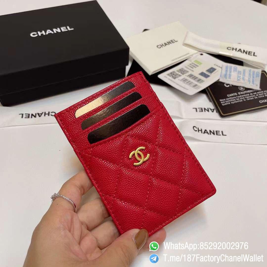 187 Factory Chanel Classic Card Holder Rouge Noir Vermillon Red Grained Shiny Gold Tone Metal 02 187 Factory Chanel Classic Card Holder Rouge Noir Vermillon Red Grained Shiny Gold Tone Metal 02