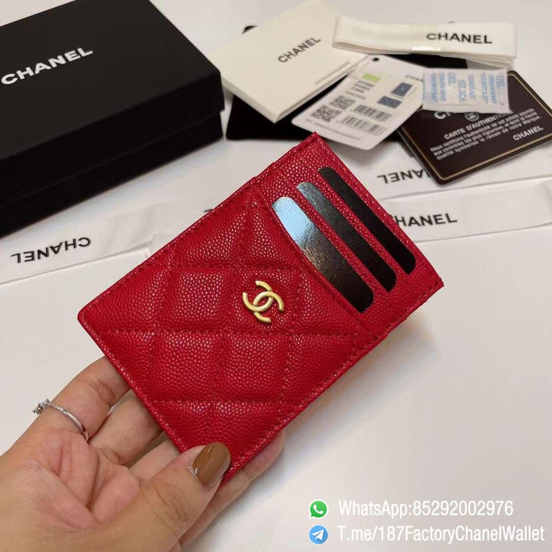 187 Factory Chanel Classic Card Holder Rouge Noir Vermillon Red Grained Shiny Gold Tone Metal 03 187 Factory Chanel Classic Card Holder Rouge Noir Vermillon Red Grained Shiny Gold Tone Metal 03