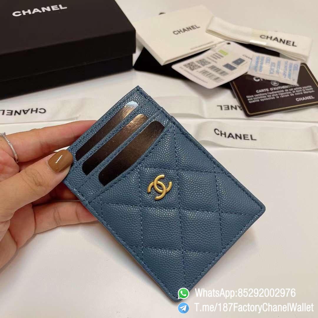 187 Factory Chanel Classic Card Holder Tempete Blue Grained Shiny Gold Tone Metal 03 187 Factory Chanel Classic Card Holder Tempete Blue Grained Shiny Gold Tone Metal 03