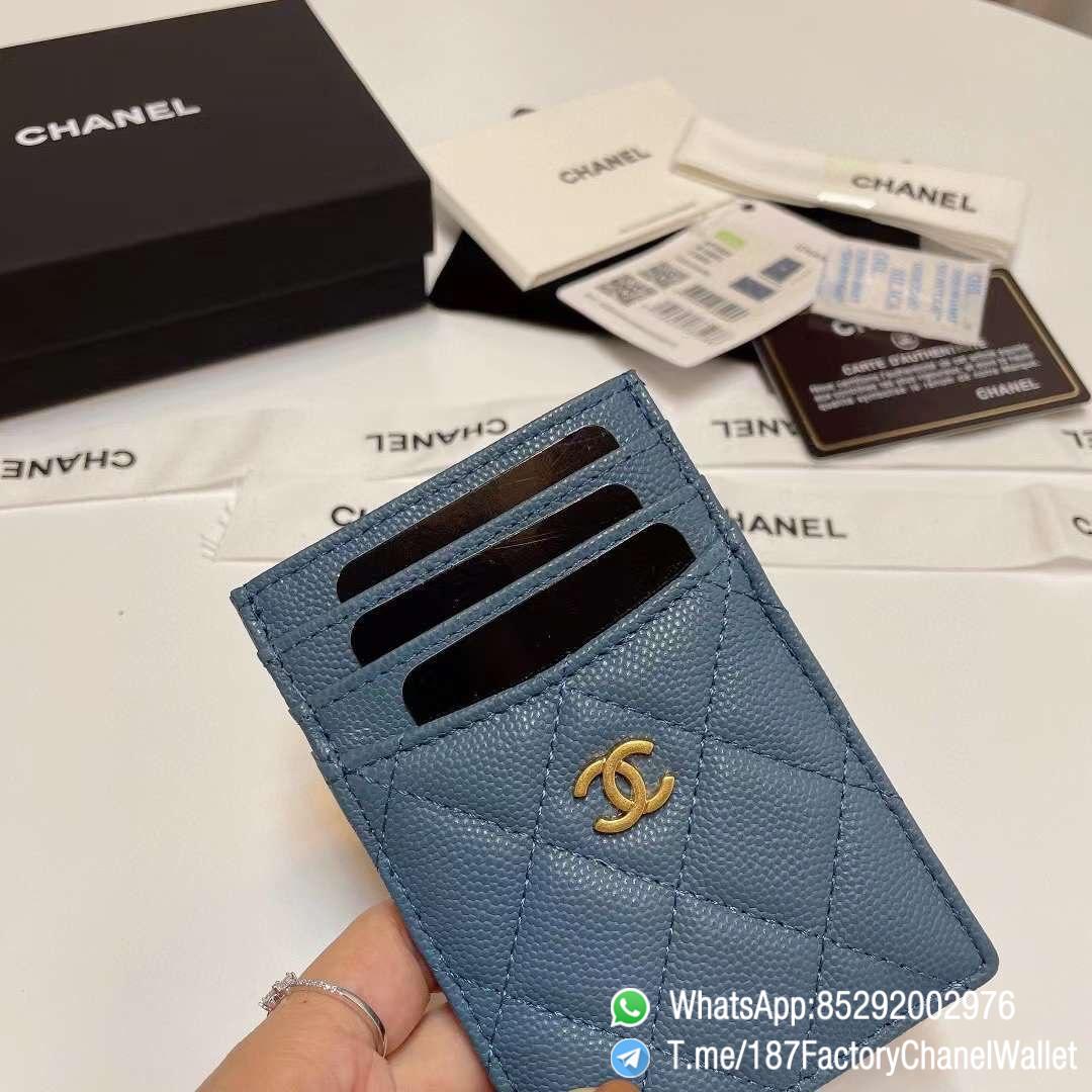 187 Factory Chanel Classic Card Holder Tempete Blue Grained Shiny Gold Tone Metal 04 187 Factory Chanel Classic Card Holder Tempete Blue Grained Shiny Gold Tone Metal 04