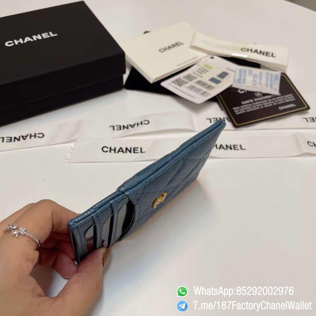 187 Factory Chanel Classic Card Holder Tempete Blue Grained Shiny Gold Tone Metal 06 187 Factory Chanel Classic Card Holder Tempete Blue Grained Shiny Gold Tone Metal 06