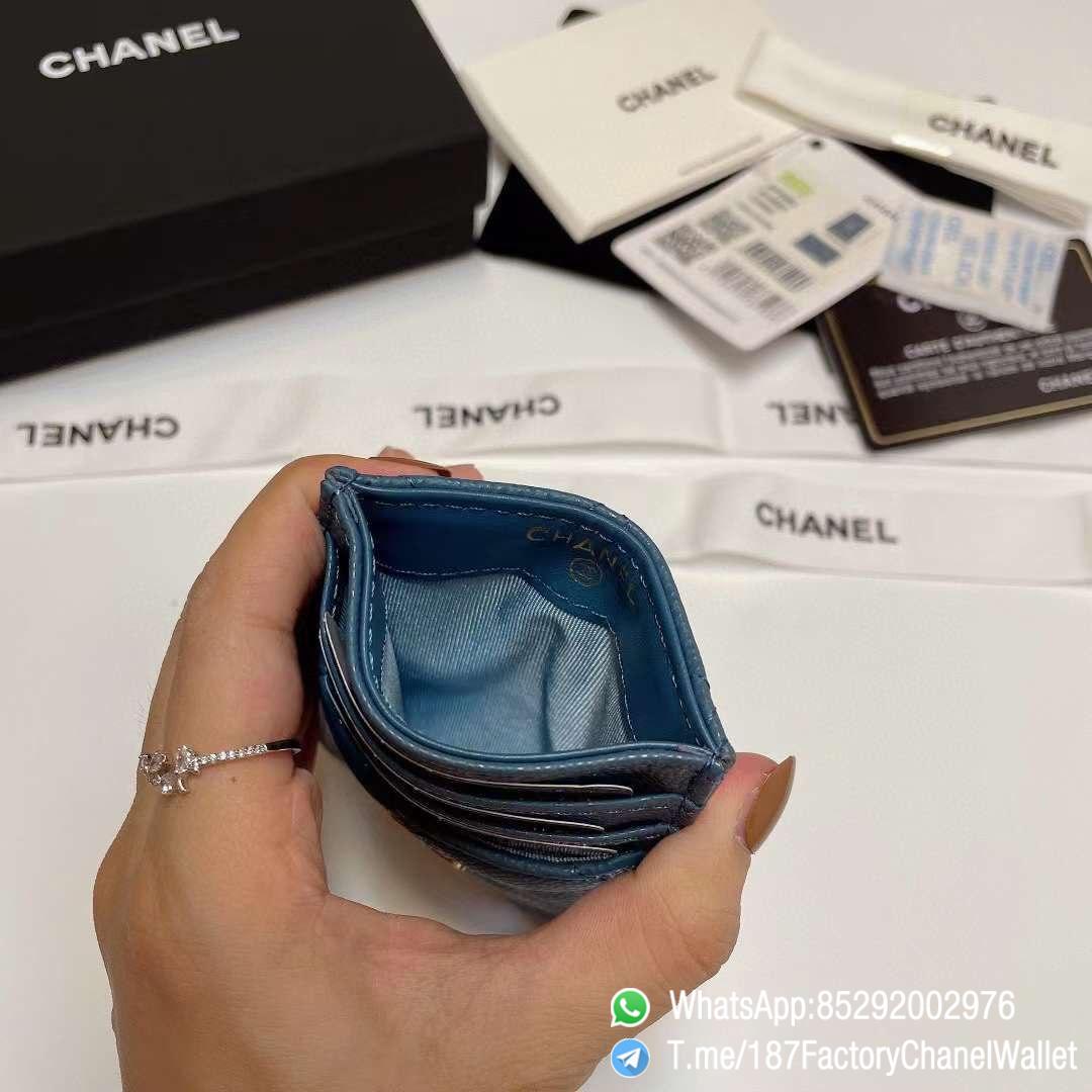 187 Factory Chanel Classic Card Holder Tempete Blue Grained Shiny Gold Tone Metal 07 187 Factory Chanel Classic Card Holder Tempete Blue Grained Shiny Gold Tone Metal 07