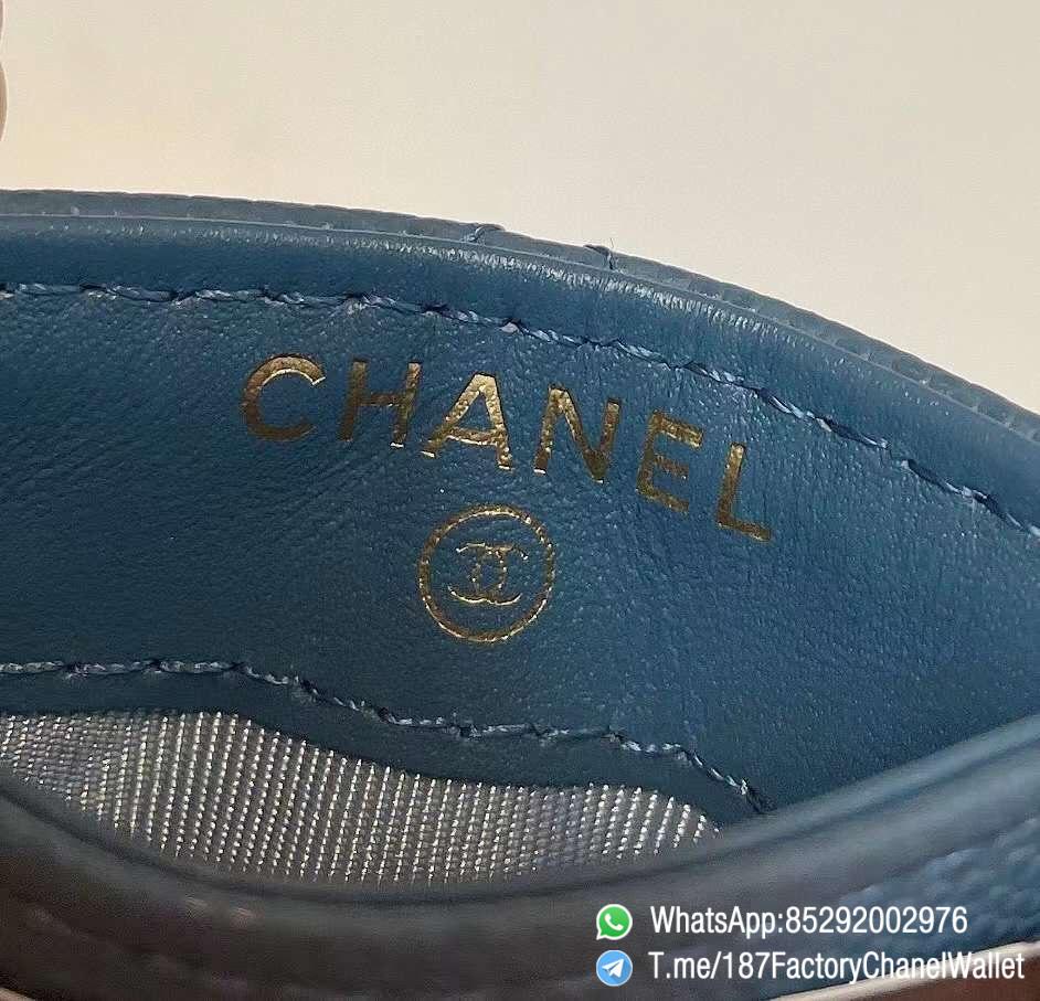 187 Factory Chanel Classic Card Holder Tempete Blue Grained Shiny Gold Tone Metal 08 187 Factory Chanel Classic Card Holder Tempete Blue Grained Shiny Gold Tone Metal 08
