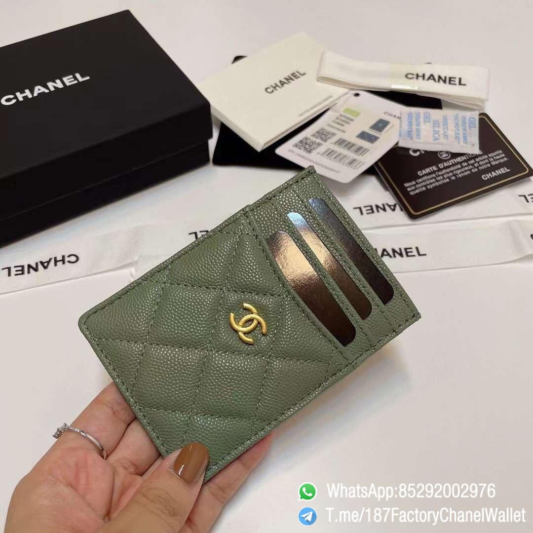 187 Factory Chanel Classic Card Holder Vert Benghal Green Grained Shiny Gold Tone Metal 02 187 Factory Chanel Classic Card Holder Vert Benghal Green Grained Shiny Gold Tone Metal 02