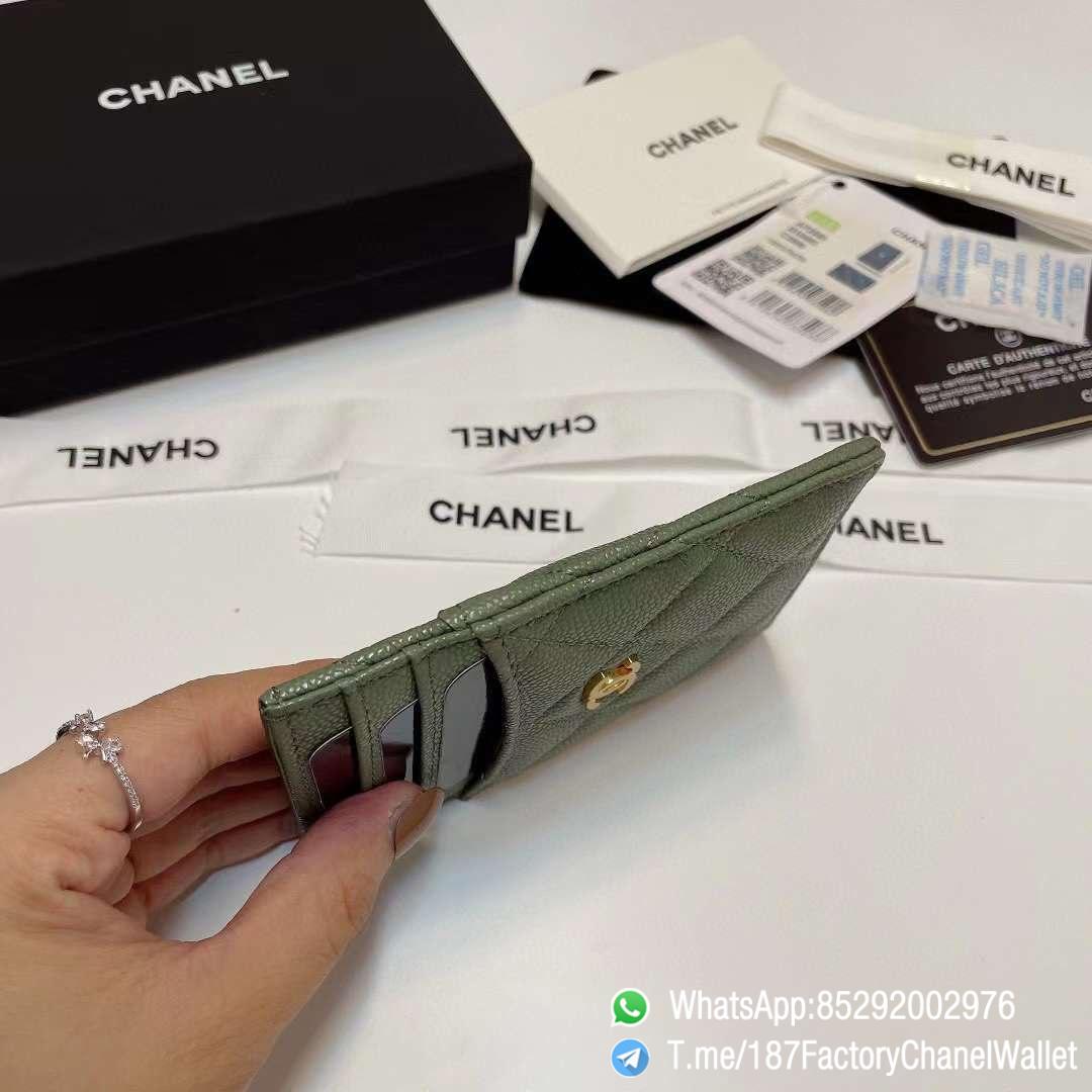 187 Factory Chanel Classic Card Holder Vert Benghal Green Grained Shiny Gold Tone Metal 06 187 Factory Chanel Classic Card Holder Vert Benghal Green Grained Shiny Gold Tone Metal 06