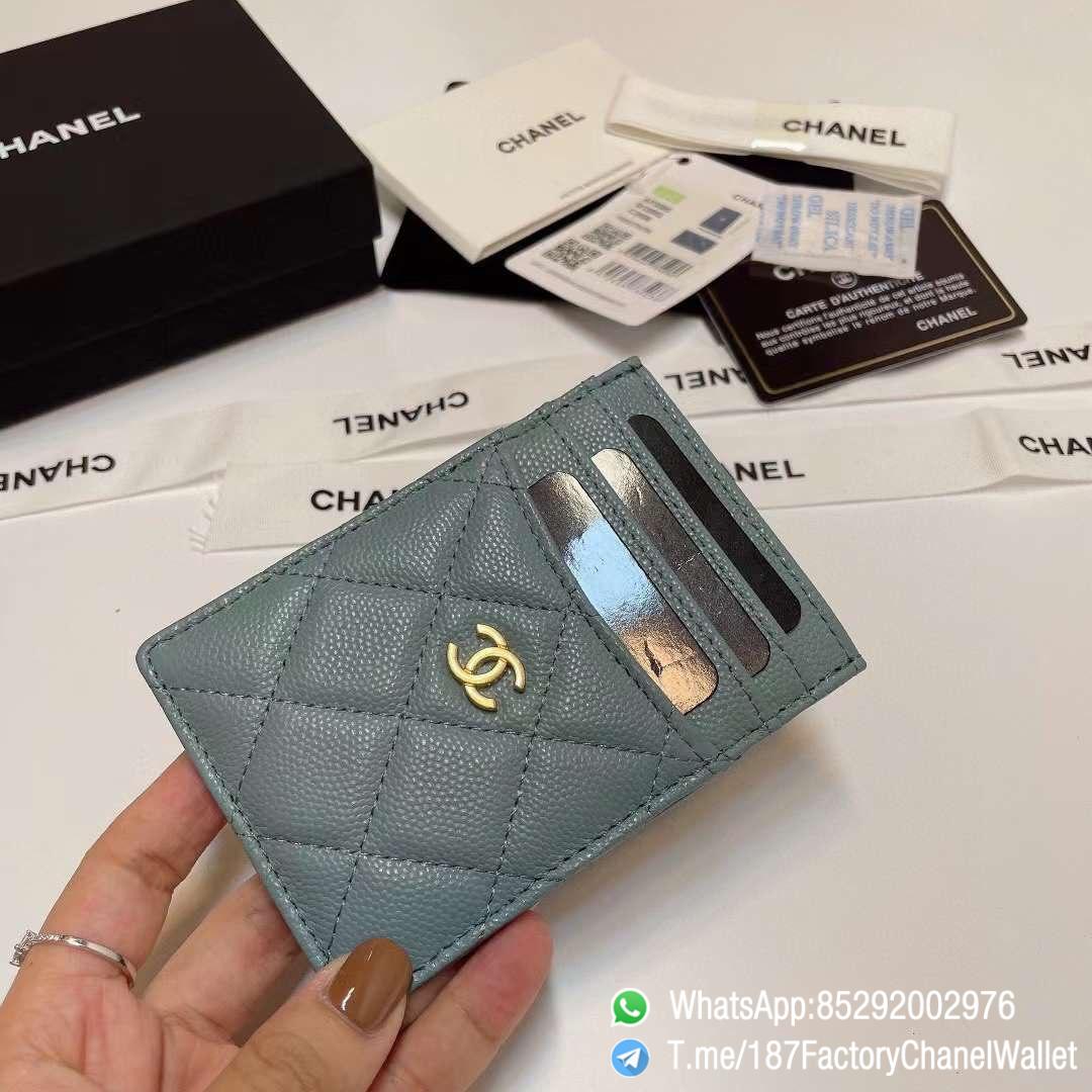 187 Factory Chanel Classic Card Holder Vert Blue Grained Shiny Gold Tone Metal 02 187 Factory Chanel Classic Card Holder Vert Blue Grained Shiny Gold Tone Metal 02