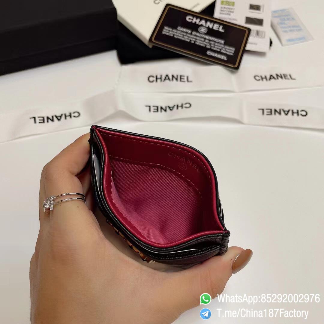 187 Factory Bags Chanel 19 Card Holder Black Shiny Lambskin Gold Tone Metal 06 187 Factory Bags Chanel 19 Card Holder Black Shiny Lambskin Gold Tone Metal 06