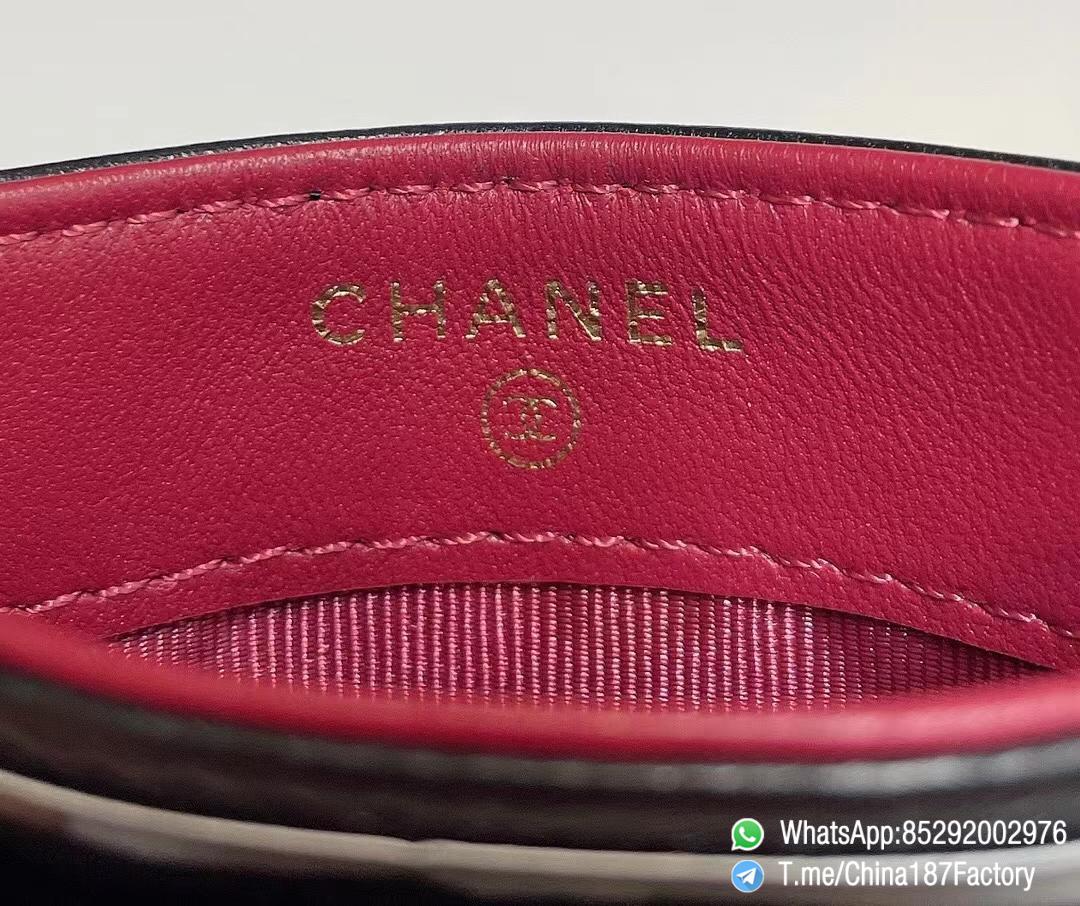 187 Factory Bags Chanel 19 Card Holder Black Shiny Lambskin Gold Tone Metal 07 187 Factory Bags Chanel 19 Card Holder Black Shiny Lambskin Gold Tone Metal 07