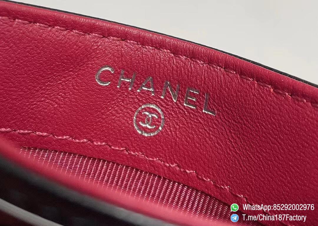 187 Factory Bags Chanel 19 Card Holder Black Shiny Lambskin Silver Tone Metal 07 187 Factory Bags Chanel 19 Card Holder Black Shiny Lambskin Silver Tone Metal 07