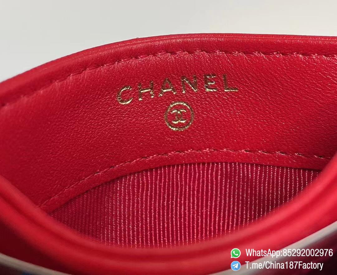 187 Factory Bags Chanel 19 Card Holder Red Shiny Lambskin Gold Tone Metal 07 187 Factory Bags Chanel 19 Card Holder Red Shiny Lambskin Gold Tone Metal 07