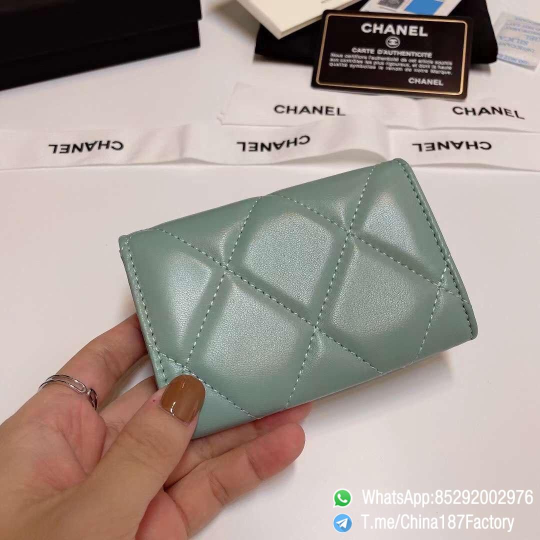 187 Factory Bags Chanel 19 Flap Card Holder Cavalier Seul Blue Shiny Lambskin Gold Tone Metal 03 187 Factory Bags Chanel 19 Flap Card Holder Cavalier Seul Blue Shiny Lambskin Gold Tone Metal 03