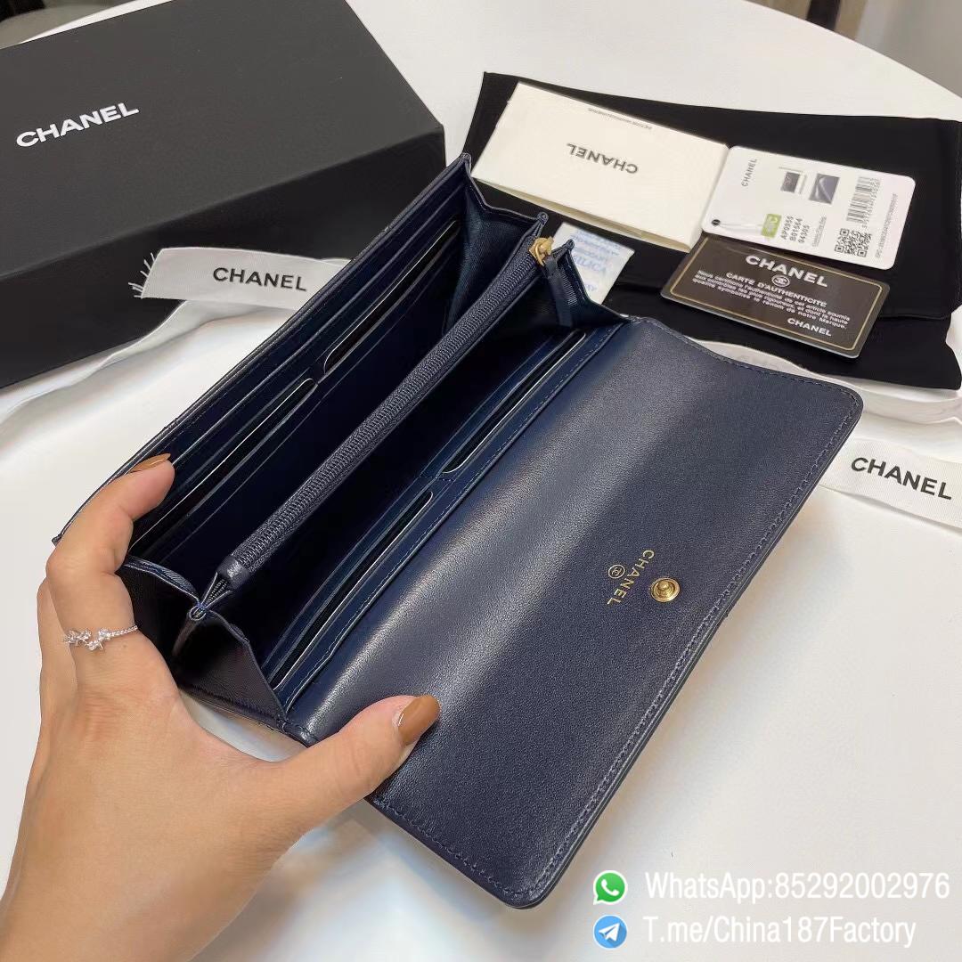 187 Factory Bags Chanel 19 Long Wallet Abysse Blue Shiny Lambskin Gold Tone Metal 08 187 Factory Bags Chanel 19 Long Wallet Abysse Blue Shiny Lambskin Gold Tone Metal 08