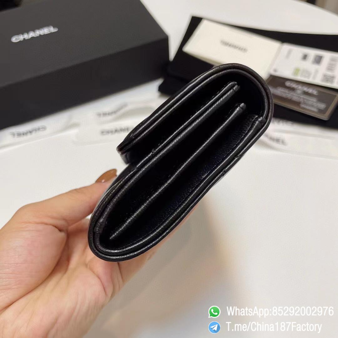 187 Factory Bags Chanel 19 Long Wallet Black Shiny Lambskin Gold Tone Metal 05 187 Factory Bags Chanel 19 Long Wallet Black Shiny Lambskin Gold Tone Metal 05