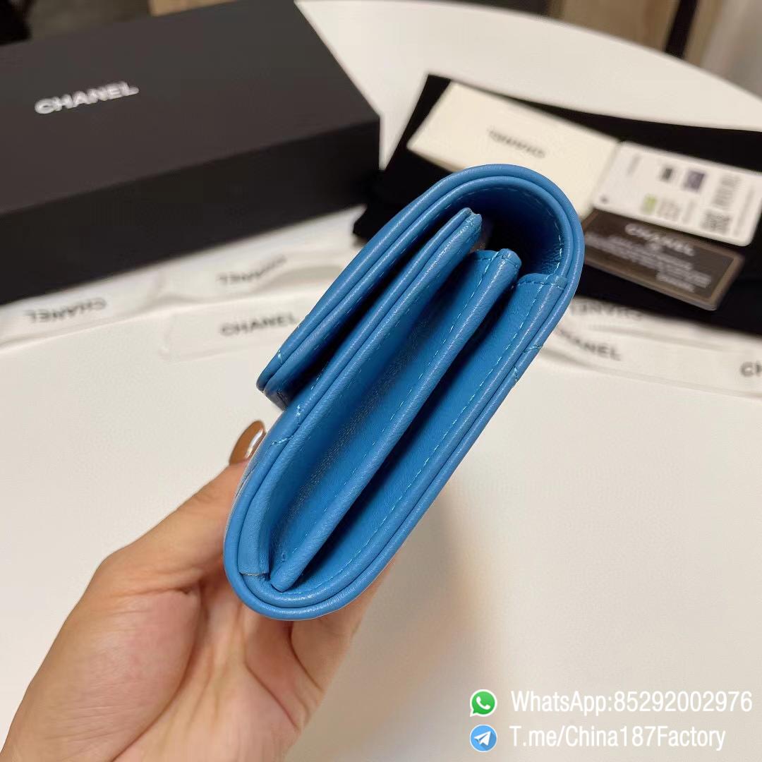 187 Factory Bags Chanel 19 Long Wallet Blue Shiny Lambskin Gold Tone Metal 05 187 Factory Bags Chanel 19 Long Wallet Blue Shiny Lambskin Gold Tone Metal 05