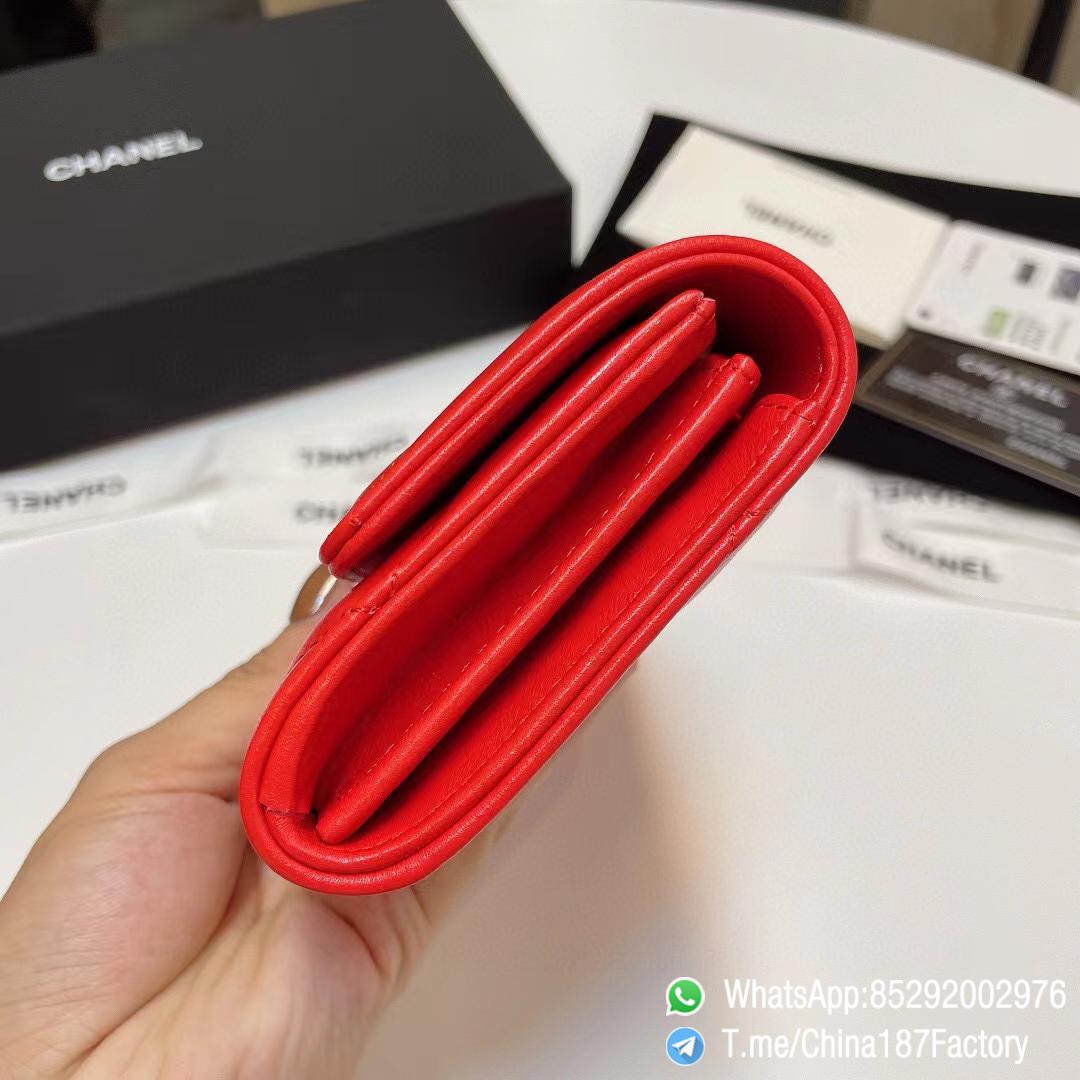 187 Factory Bags Chanel 19 Long Wallet Bright Red Shiny Lambskin Gold Tone Metal 05 187 Factory Bags Chanel 19 Long Wallet Bright Red Shiny Lambskin Gold Tone Metal 05