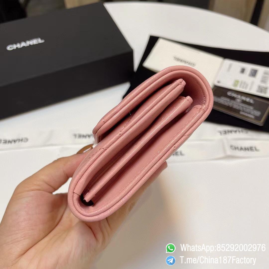 187 Factory Bags Chanel 19 Long Wallet Pink Shiny Lambskin Gold Tone Metal 05 187 Factory Bags Chanel 19 Long Wallet Pink Shiny Lambskin Gold Tone Metal 05