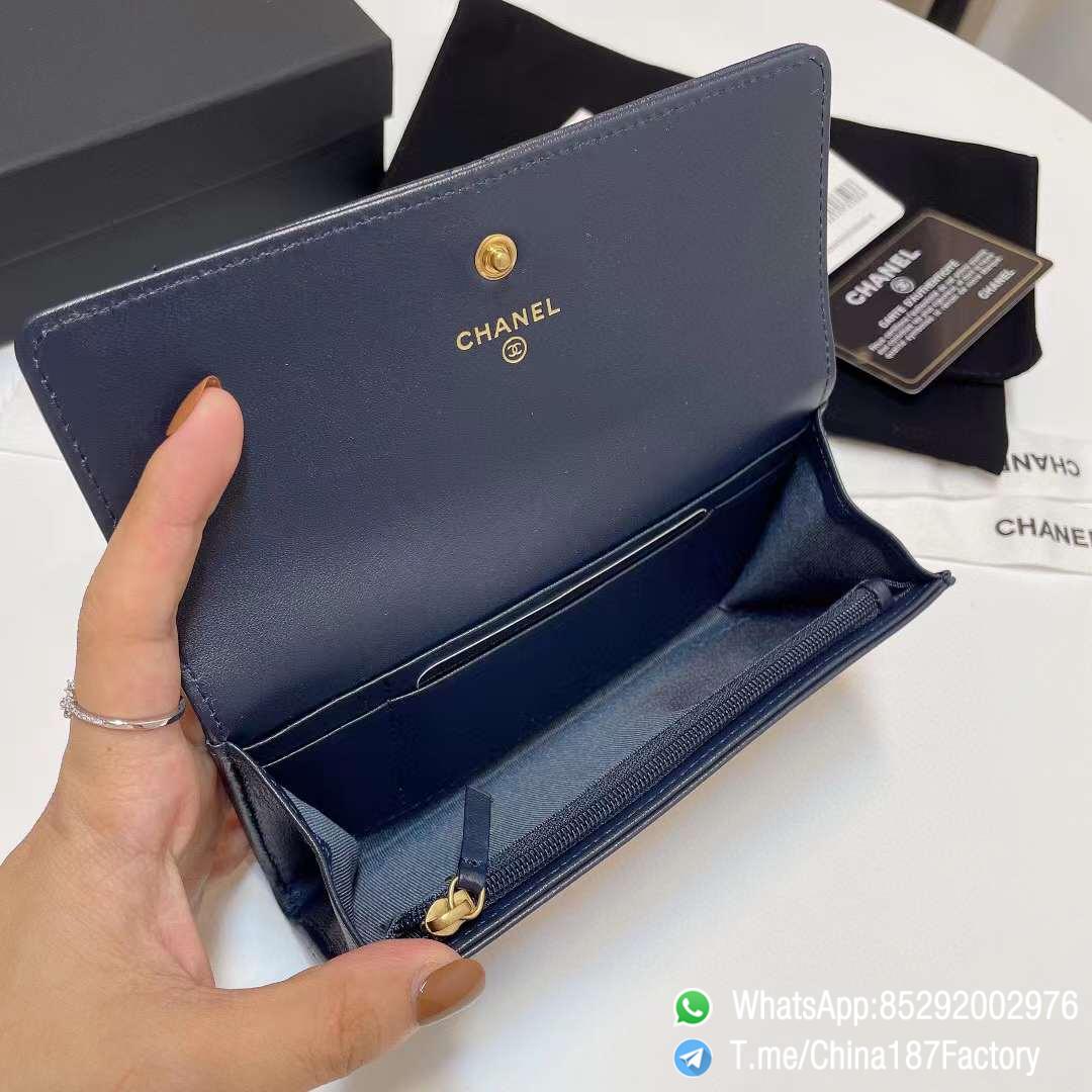 187 Factory Bags Chanel 19 Middle Cambon Wallet Abysse Blue Shiny Lambskin Gold Tone Metal 07 187 Factory Bags Chanel 19 Middle Cambon Wallet Abysse Blue Shiny Lambskin Gold Tone Metal 07