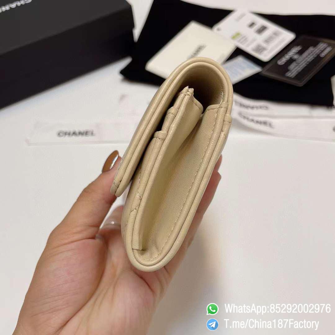 187 Factory Bags Chanel 19 Middle Cambon Wallet Beige Shiny Lambskin Gold Tone Metal 05 187 Factory Bags Chanel 19 Middle Cambon Wallet Beige Shiny Lambskin Gold Tone Metal 05