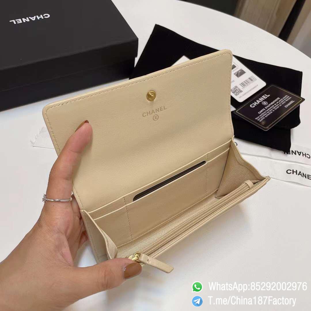 187 Factory Bags Chanel 19 Middle Cambon Wallet Beige Shiny Lambskin Gold Tone Metal 07 187 Factory Bags Chanel 19 Middle Cambon Wallet Beige Shiny Lambskin Gold Tone Metal 07