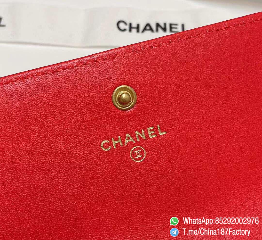 187 Factory Bags Chanel 19 Middle Cambon Wallet Bright Red Shiny Lambskin Gold Tone Metal 08 187 Factory Bags Chanel 19 Middle Cambon Wallet Bright Red Shiny Lambskin Gold Tone Metal 08