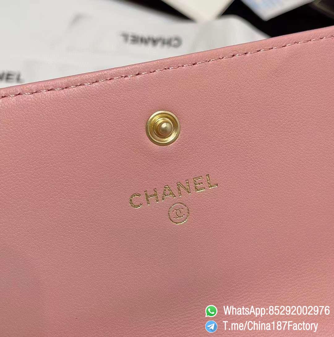 187 Factory Bags Chanel 19 Middle Cambon Wallet Pink Shiny Lambskin Gold Tone Metal 08 187 Factory Bags Chanel 19 Middle Cambon Wallet Pink Shiny Lambskin Gold Tone Metal 08